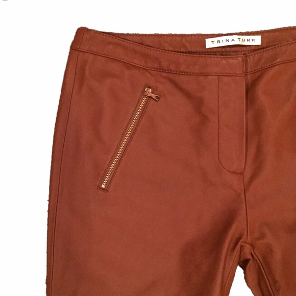SOLD 🎀 Trina Turk Leather Pants - Picture 3 of 5